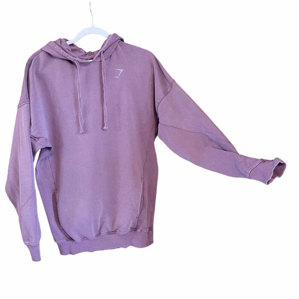 Gymshark maroon hoodie sweatshirt women’s XS Athleisure oversized cotton blend